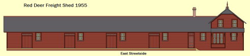 Red Deer CPR freight shed 1955 - Pettypiece graphic