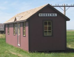 original portable Hobbema station at ACR Museum near Wetaskiwin 2009 - Pettypiece