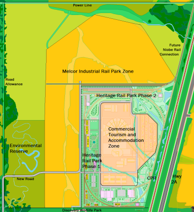 Proposed site plan of Forth Junction Rail Park at Innisfail
