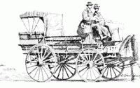 Drawing of Calgary Edmonton Trail stagecoach - RD Museum