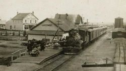C&ER Lacombe station 1910 - Lacombe Historical Society